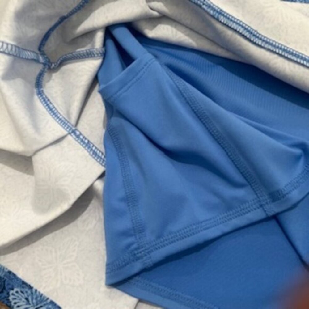NEW Sigrid Olsen Golf & Tennis Skirt Women’s Sz XL Blue Pleats Skort NWT - Picture 5 of 14